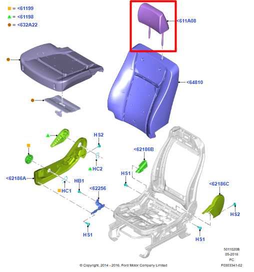 2015-2020 Ford F150 XL Super Cab 2.7L 4WD Front Right or Left Side Seat Headrest - Alshned Auto Parts