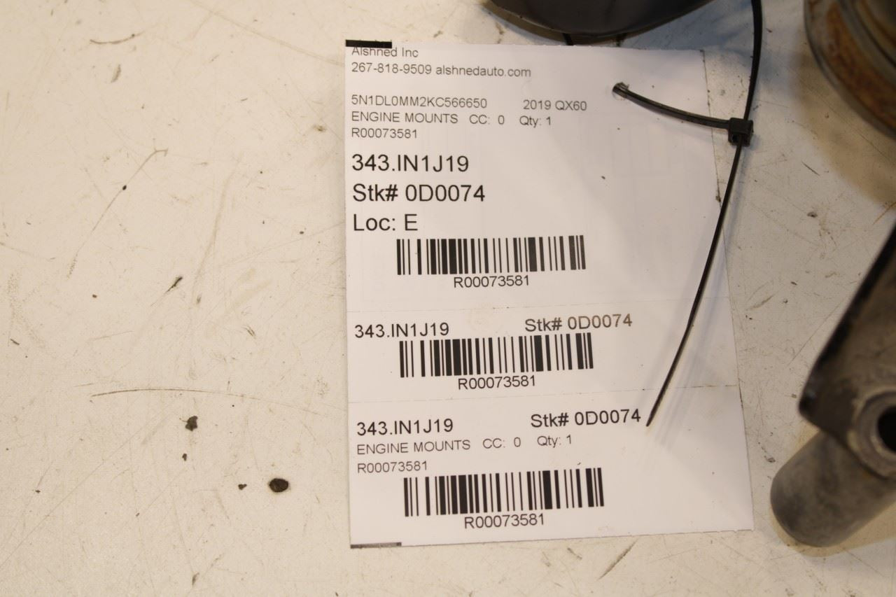 2014-20 Infiniti QX60 Pure 3.5L AWD Rear Engine Mount Insulator 11320-3JA0B OEM - Alshned Auto Parts
