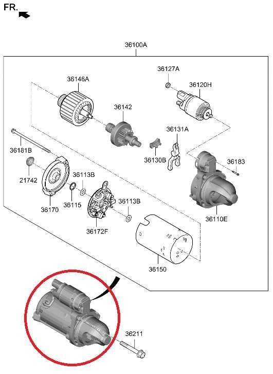 2022-2025 Hyundai Tucson SEL 2.5L Engine Starter Motor 36100-2S010 OEM - Alshned Auto Parts