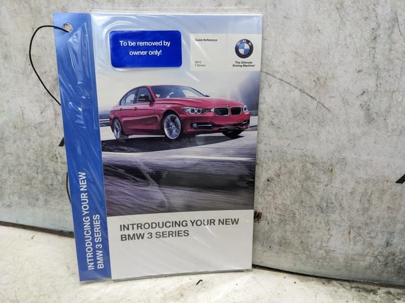 2015 BMW 3 Series Sedan Owners Manual Set with Case 01-40-2-960-440 OEM - Alshned Auto Parts