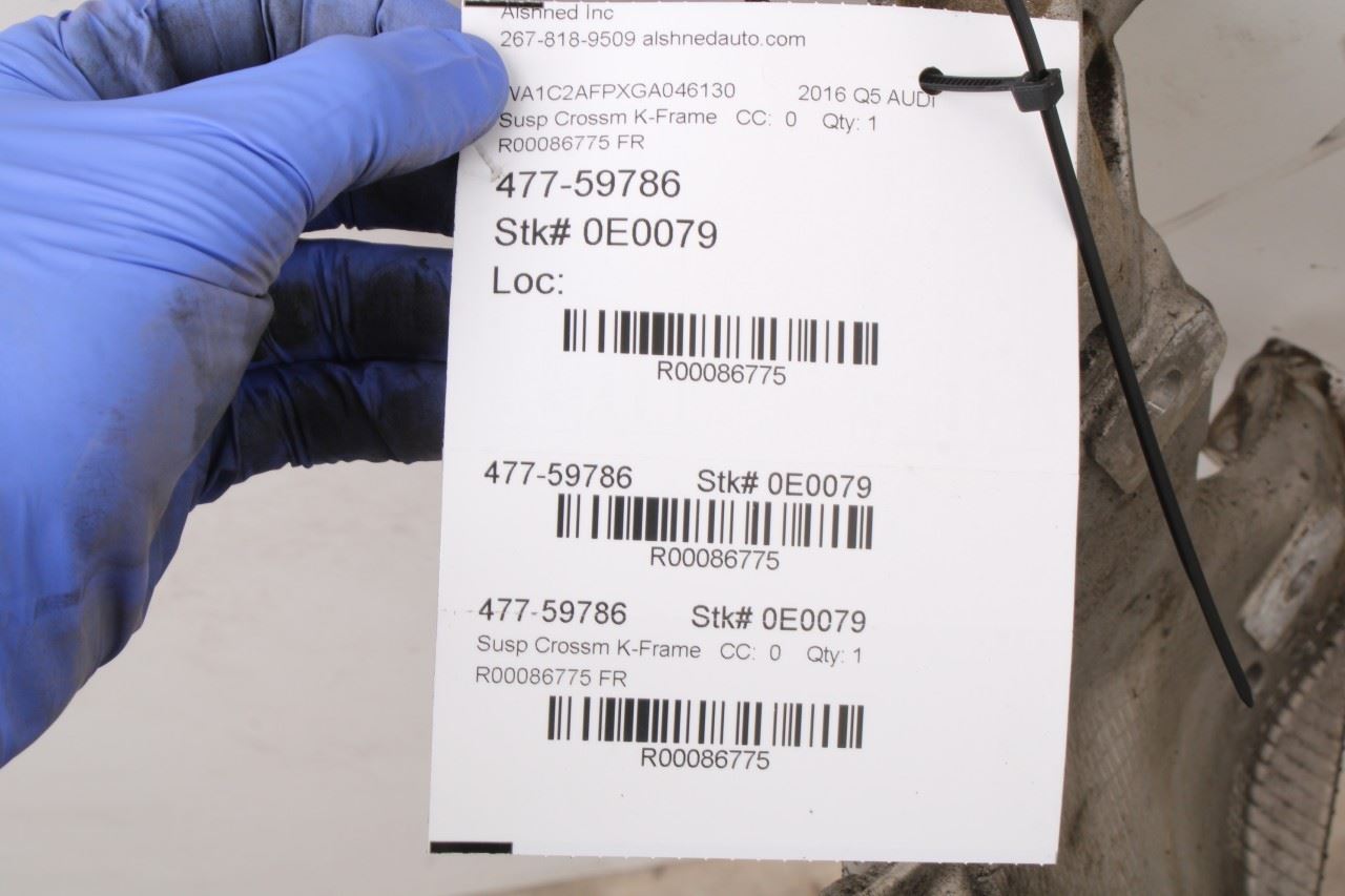 2013-17 Audi Q5 Premium AWD Front Suspension Crossmember Subframe 8R0399315J OEM - Alshned Auto Parts