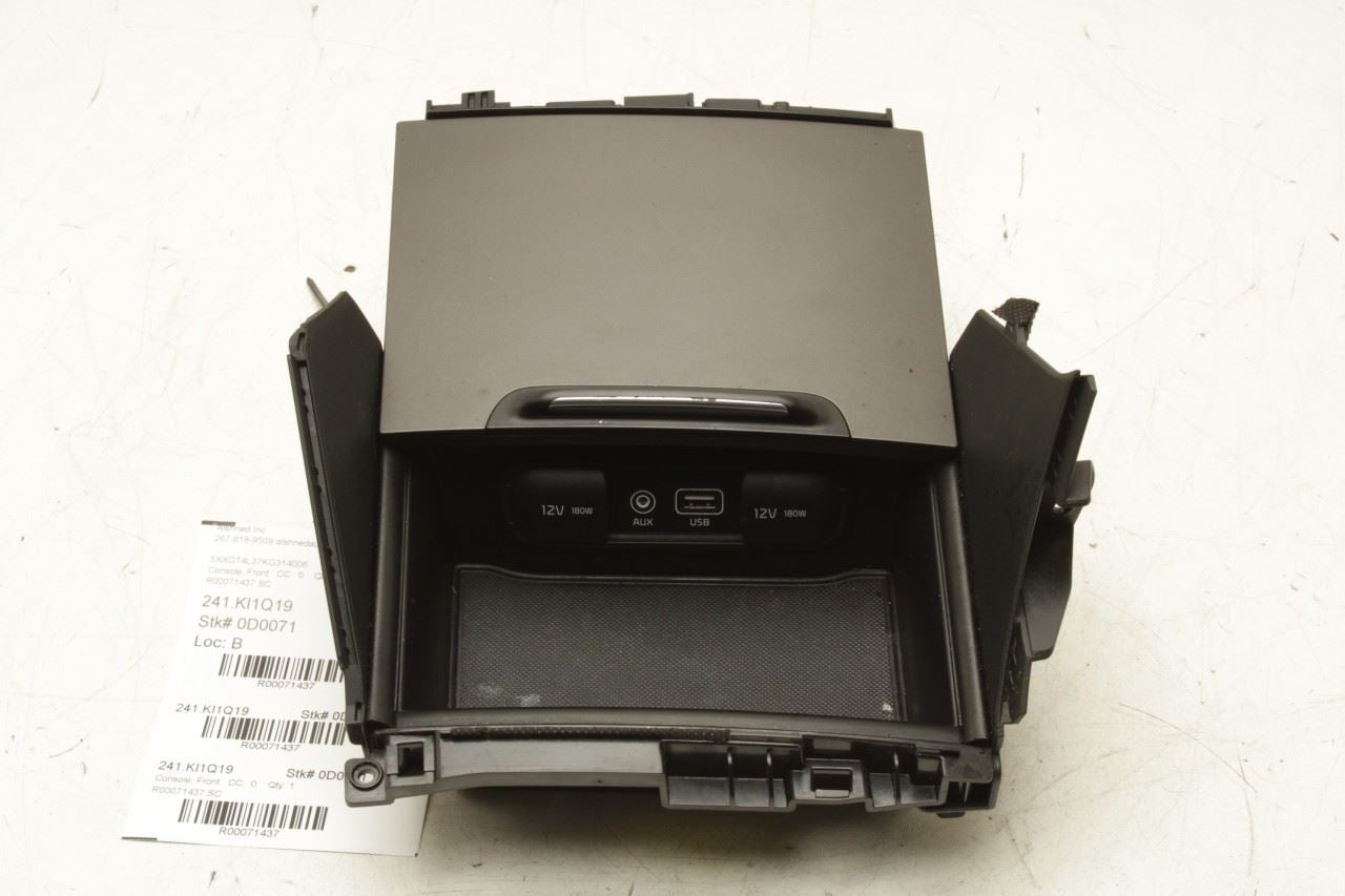 19-20 Kia Optima LX 2.4L Center Console Storage Tray Trim Panel w/ Power Outlets - Alshned Auto Parts