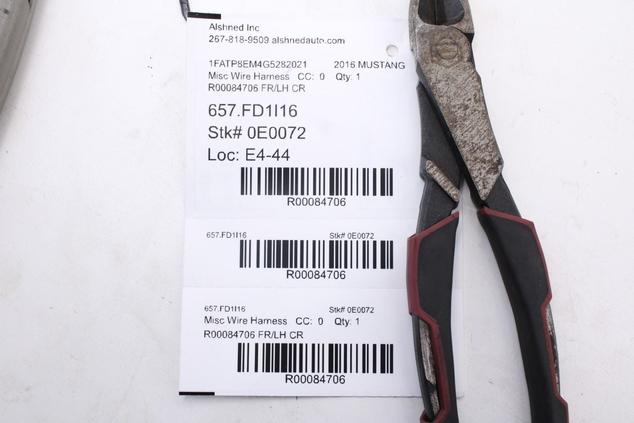 2015-19 Ford Mustang Conv V6 2Dr Front Left Driver Side Door Wire Harness *ReaD* - Alshned Auto Parts