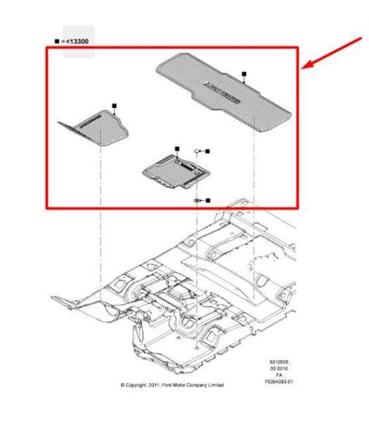 2011-2012 Ford F250 SD Rubber Floor Mats Set of 3 BC3J-2613106-AAW OEM - Alshned Auto Parts