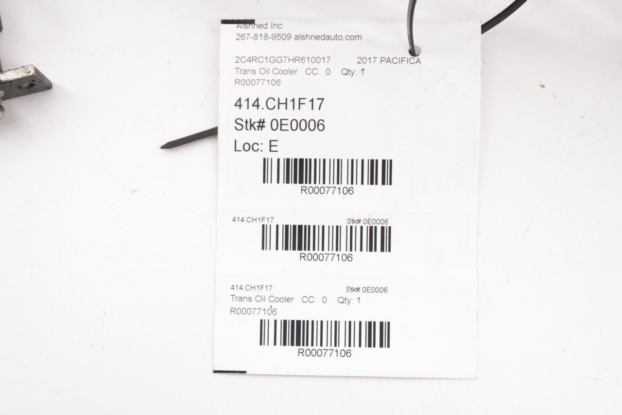 17-24 Chrysler Pacifica Limited 3.6L Automatic Transmission Oil Cooler Line Hose - Alshned Auto Parts