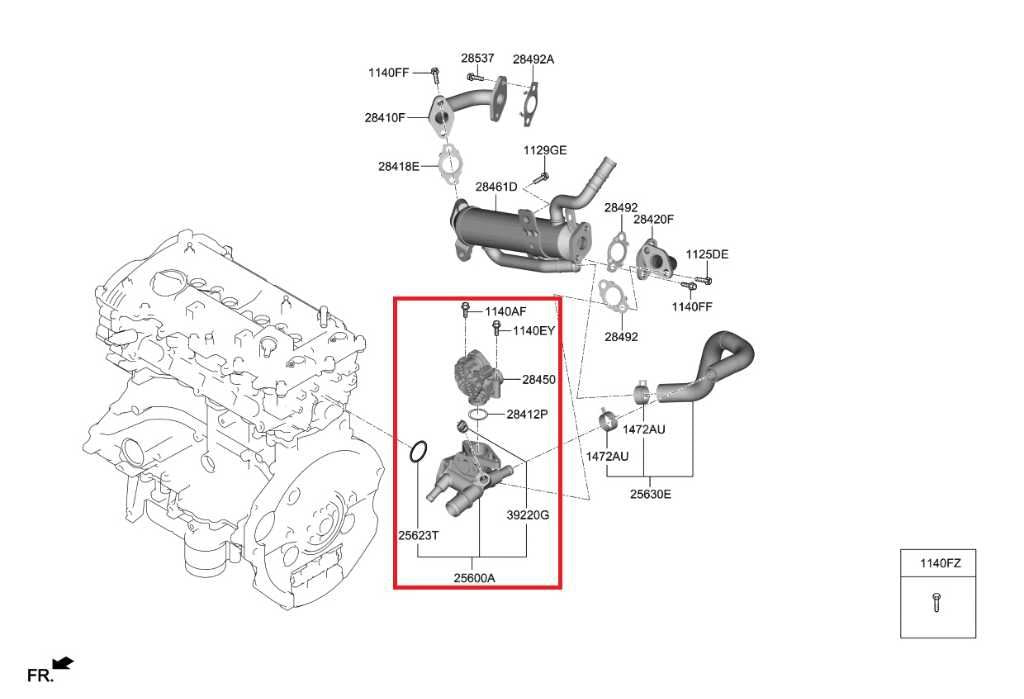 19-24 Kia Forte LXS 2.0L FWD Engine Coolant Thermostat Housing 28412-2E700 OEM - Alshned Auto Parts