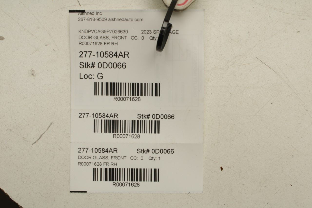 2023-2025 KIA Sportage Hybrid EX Front Right Passenger Side Door Window Glass - Alshned Auto Parts