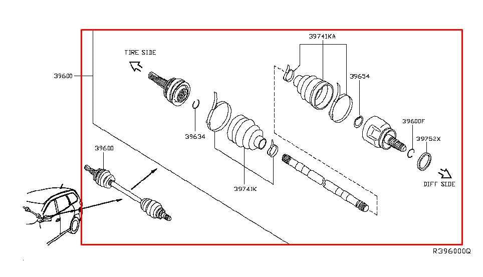 2013-20 Nissan Pathfinder SV 4x4 Rear Right CV Axle Drive Half Shaft 39600-3JA0A - Alshned Auto Parts