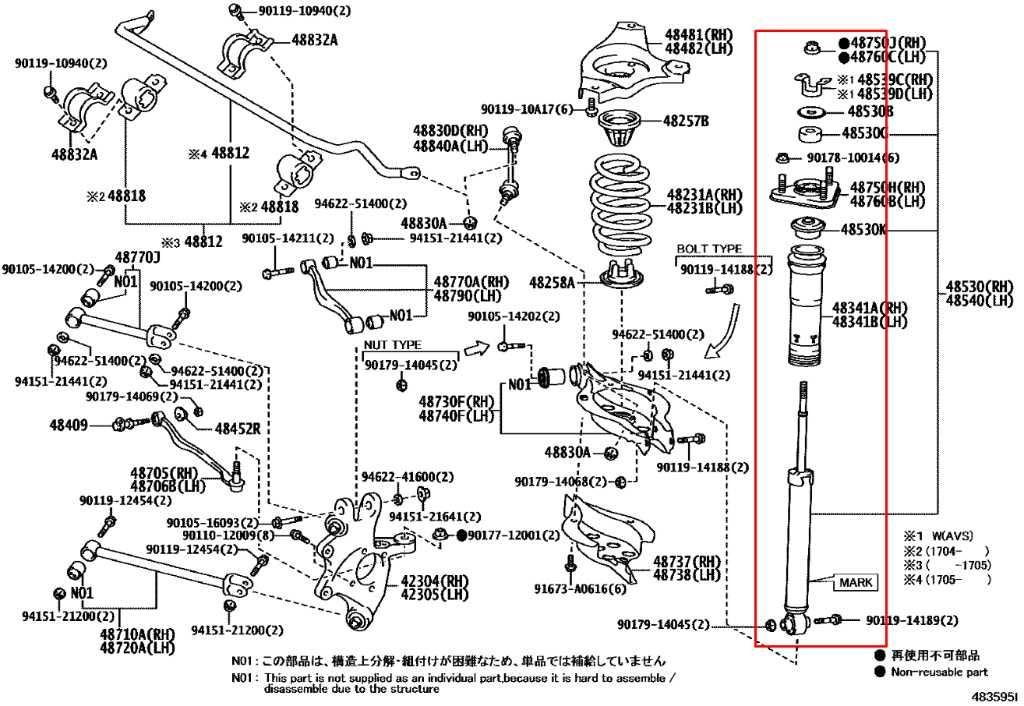 2013-2015 Lexus GS350 3.5L AWD Rear Right Side Shock Strut Absorber 48530-30B01 - Alshned Auto Parts