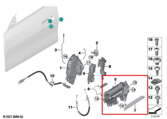 23-24 BMW 430i xDrive Gran Coupe Front Passenger Right Side Door Exterior Handle - Alshned Auto Parts