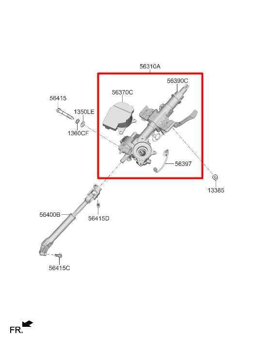 2021-2023 Hyundai Santa Fe SEL 2.5L AWD Steering Column Assembly 56310-S2AB0 OEM1