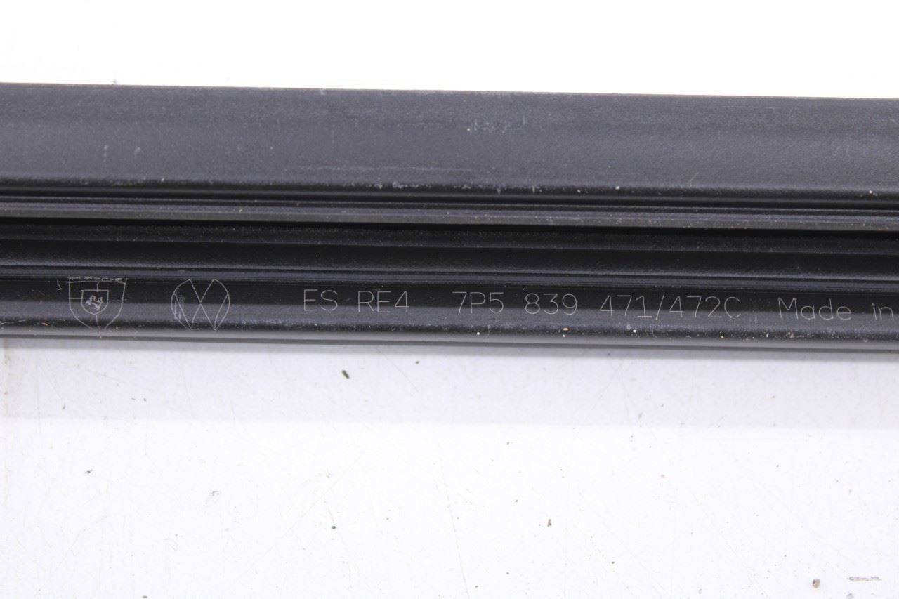 11-18 Porsche Cayenne S Rear Left Door Outer and Inner Belt Molding Weatherstrip13