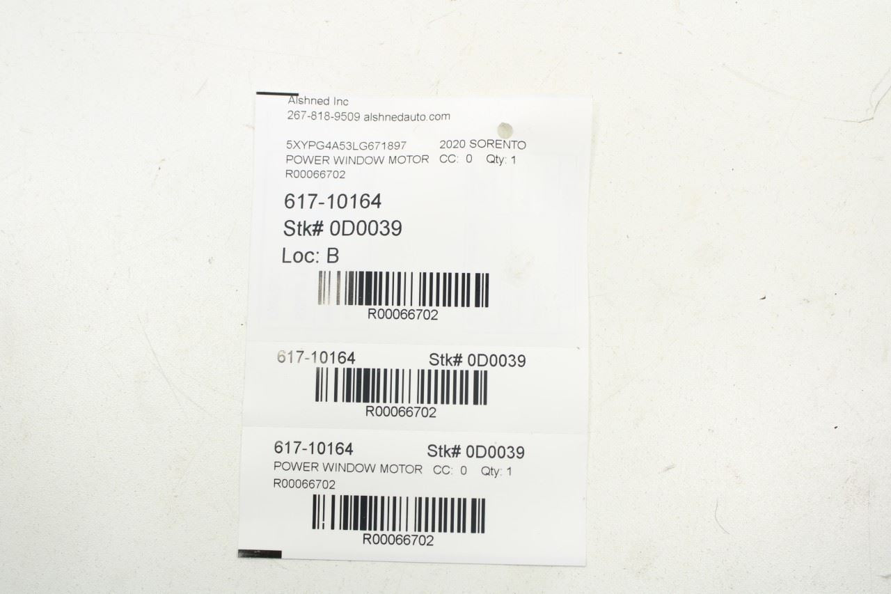 2019-2020 KIA Sorento LX Rear Left Door Power Window Motor 83450-C5220 OEM - Alshned Auto Parts