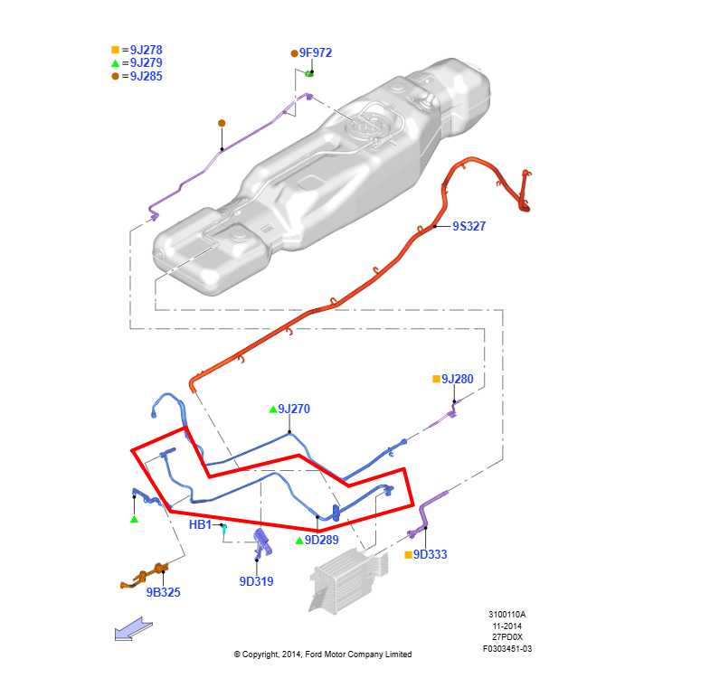 15-20 Ford F150 XL Super Cab 2.7L 4WD Fuel Vapor Evaporator Separator Tube Hose - Alshned Auto Parts