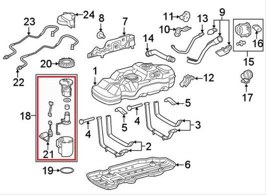 2016-2023 Toyota Tacoma Limited 3.5L In Tank Fuel Pump Assembly 77020-04090 OEM - Alshned Auto Parts