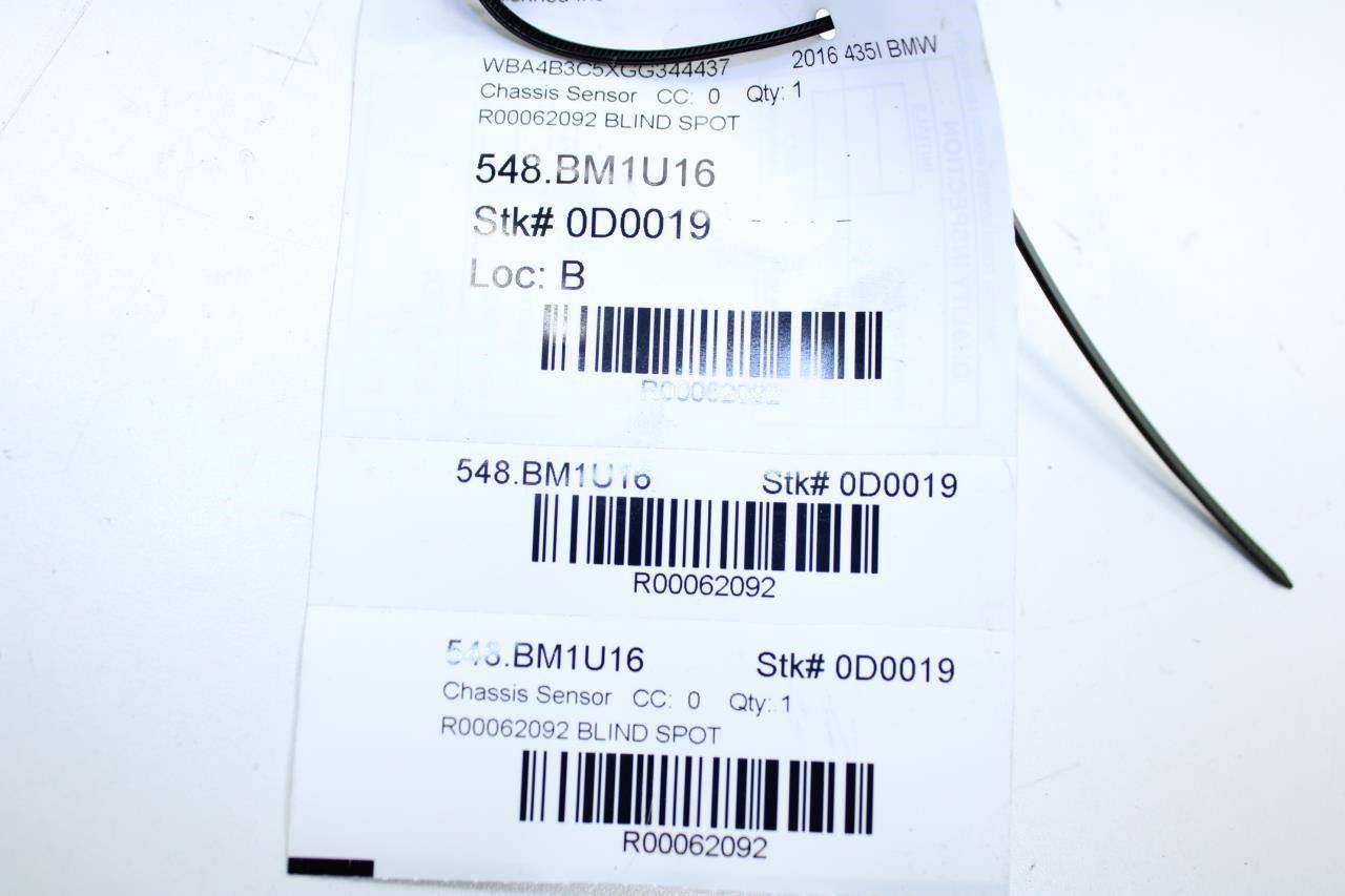 2015-16 BMW 435i Rear Right Blind Spot Lane Departure Warning Sensor 66326884287 - Alshned Auto Parts