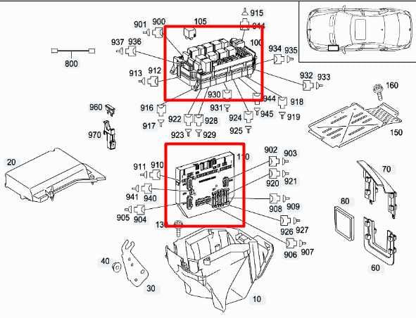 07-10 Mercedes-Benz S550 Under Hood Fuse Relay Junction Box w/ SAM 221-545-16-01 - Alshned Auto Parts