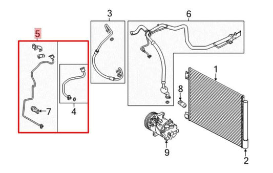 2017-22 Nissan Rogue Sport SL 2.0L AC Conditioning Liquid and Suction Line Hose - Alshned Auto Parts