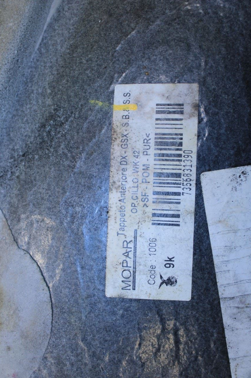 17-23 Jeep Renegade Sport 2.4LFront Passenger Right Side Floor Carpet Liner Mat - Alshned Auto Parts