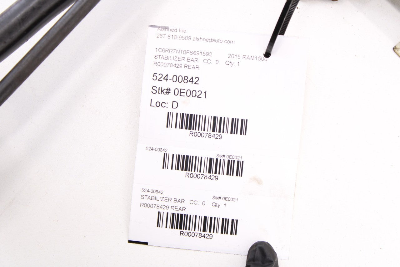 2011-18 RAM 1500 Laramie 5.7L 4x4 Rear Suspension Stabilizer Sway Bar 68061792AA - Alshned Auto Parts