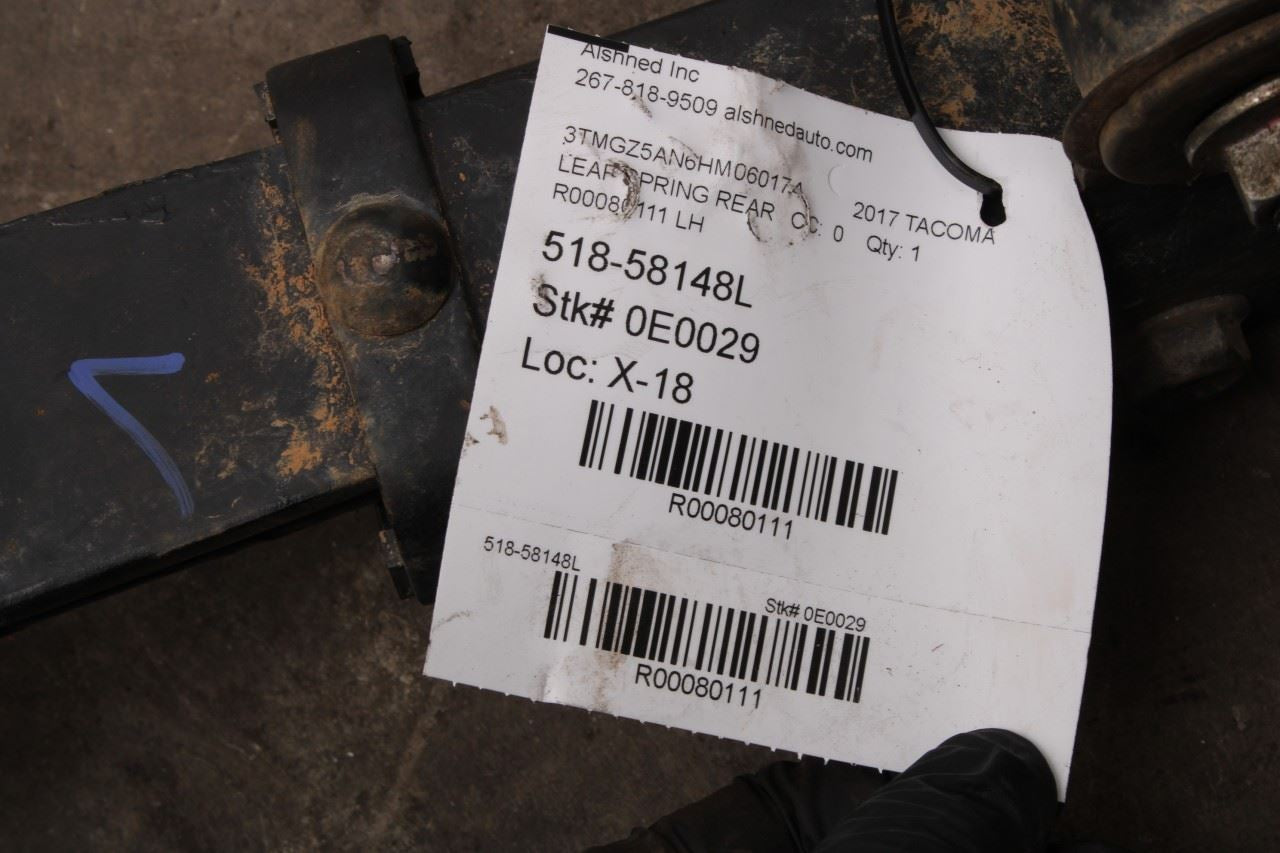 15-23 Toyota Tacoma Limited 4WD Rear Driver LH Side Leaf Spring 48220-04350 OEM - Alshned Auto Parts