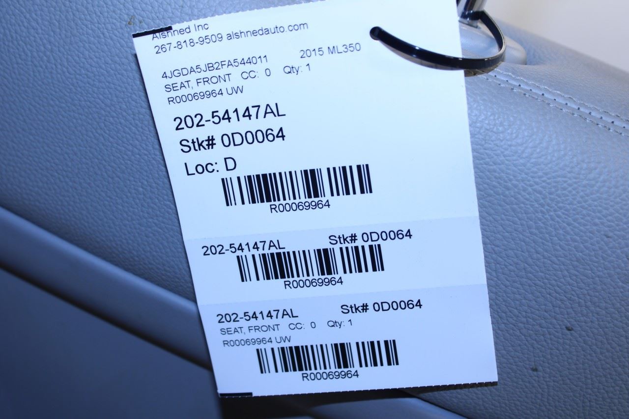 2012-2015 Mercedes-Benz ML350 3.5L RWD Front Seat Driver Left Side Complete - Alshned Auto Parts
