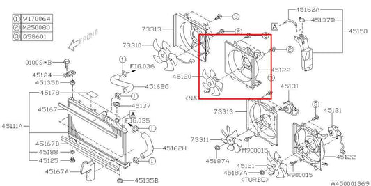 2007-2014 Subaru Outback Limited 2.5L Left Radiator Cooling Fan Motor Assembly - Alshned Auto Parts