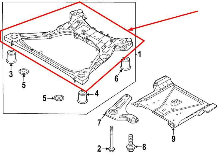 2023-2025 Kia Sportage Hybrid EX AWD Front Crossmember Subframe 62401-N9151 OEM - Alshned Auto Parts