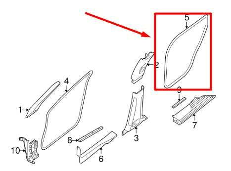 2017-2020 Infiniti QX60 Rear Right Door Weatherstrip On Body 76923-3JA1B OEM - Alshned Auto Parts