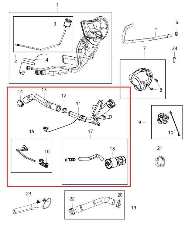 2014-24 RAM 1500 Classic Express 5.7L Fuel Filler Neck Hose Tube Pipe 68400787AA1