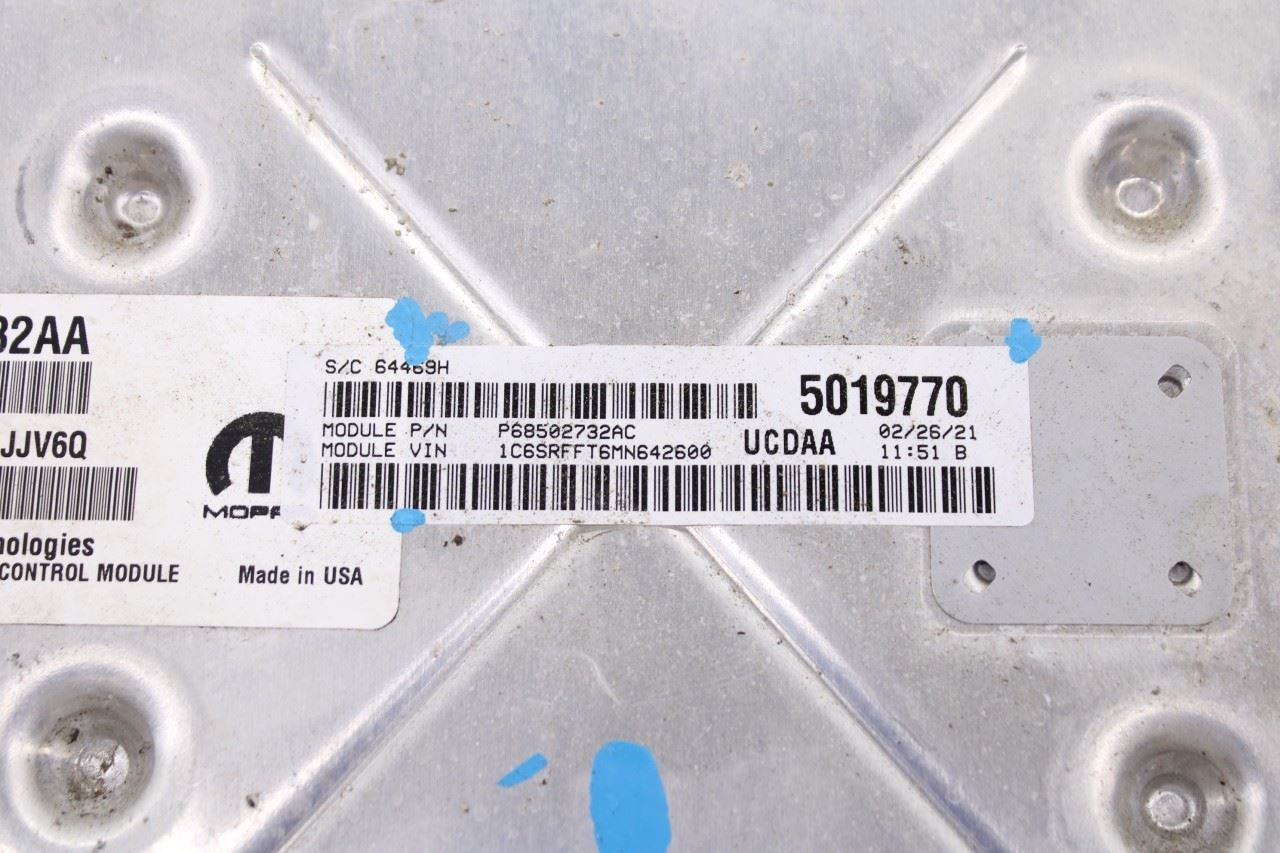20-2022 RAM 1500 Big Horn 5.7L Engine Computer Control Module ECU ECM 68434932AA7