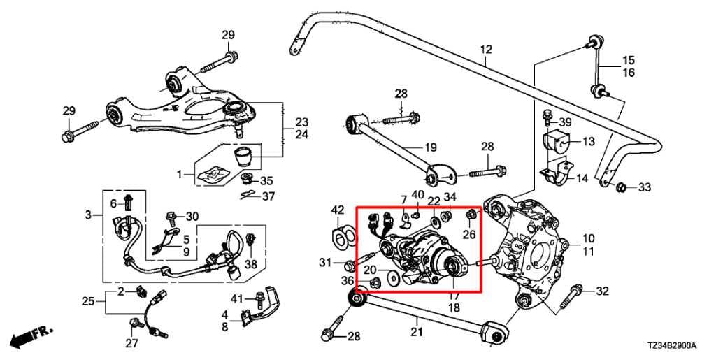2015-20 Acura TLX Tech 3.5L FWD Rear Left Side P-AWS Lower Control Arm Actuator1