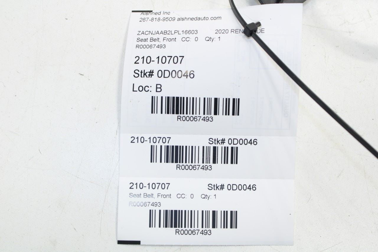 2019-23 Jeep Renegade Sport 2.4L FWD Front Passenger Right Side Seat Belt Buckle - Alshned Auto Parts