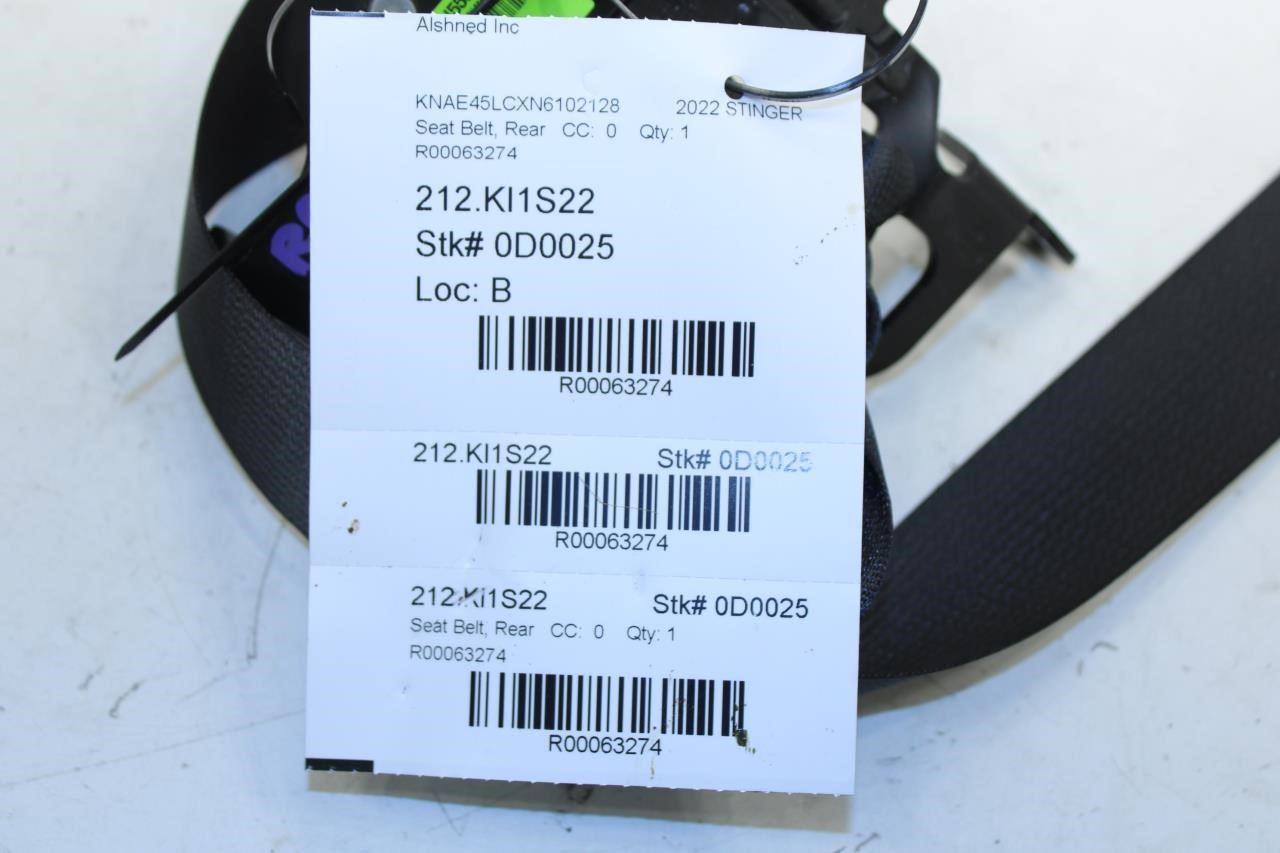 2018-23 Kia Stinger GT1 Rear Left 2nd Row Seat Belt Retractor 89810-J5500WK OEM - Alshned Auto Parts