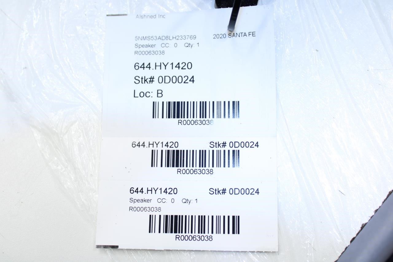 2019-2023 Hyundai Santa Fe RR RH Quarter Panel Harman Audio Speaker 96361-S1200 - Alshned Auto Parts