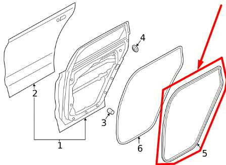 2019-2023 Hyundai Santa Fe Rear Left Side Door Weatherstrip On Body 83110-S2000 - Alshned Auto Parts