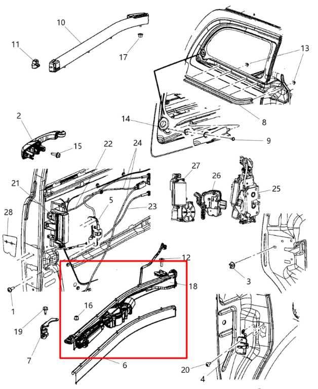 2010-20 Dodge Grand Caravan GT Rear Left Side Power Sliding Door Track w/ Motor1