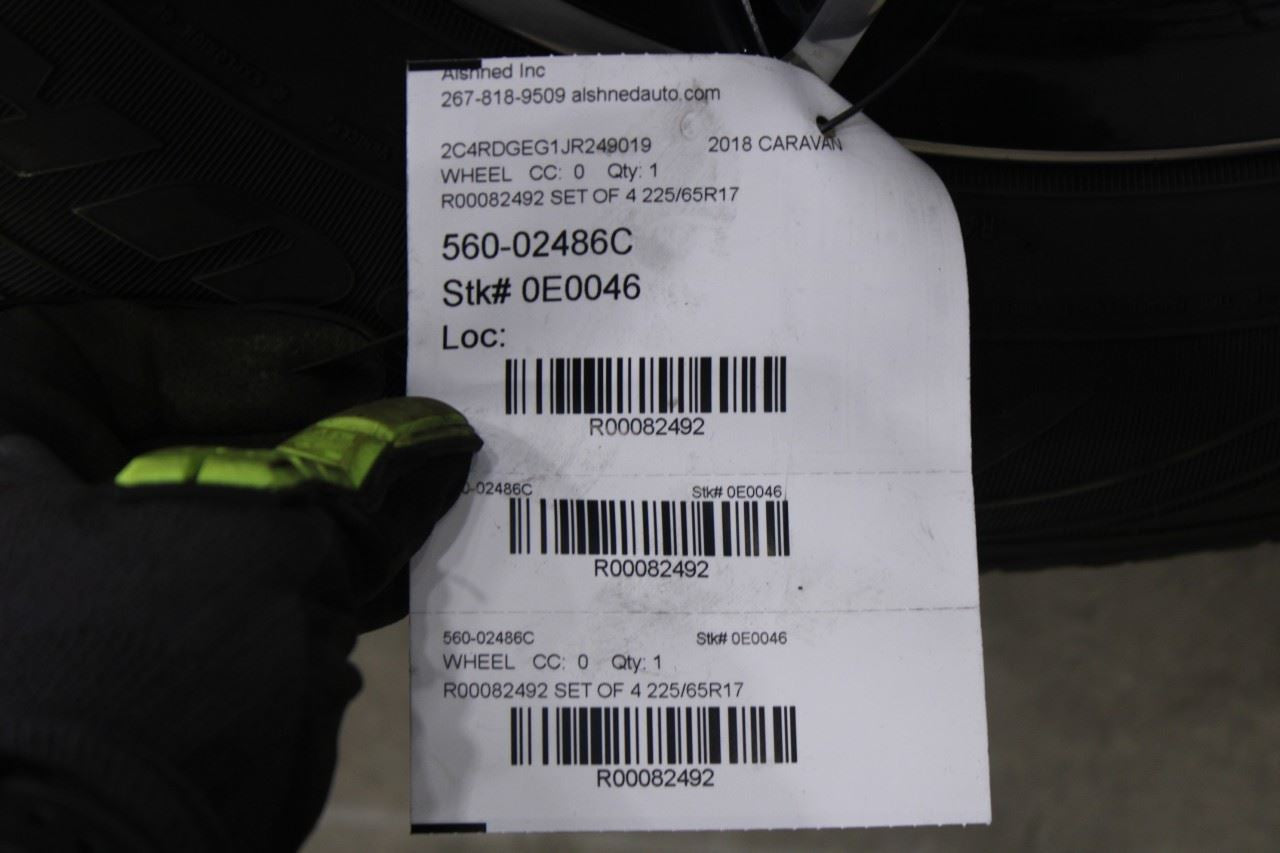 2014-19 Dodge Grand Caravan Wheel Tire Goodyear Assurance 225/65R17 R17x6 Set 419