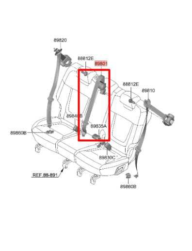 2022-2025 Hyundai Tucson SEL 2.5L AWD Rear Center 2nd Row Seat Belt Retractor - Alshned Auto Parts