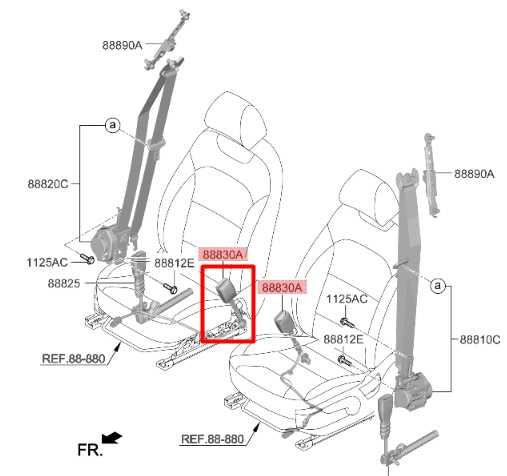 2018-2023 Kia Stinger GT1 Front RH or LH Side Seat Belt Buckle 88830-J5000WK OEM - Alshned Auto Parts