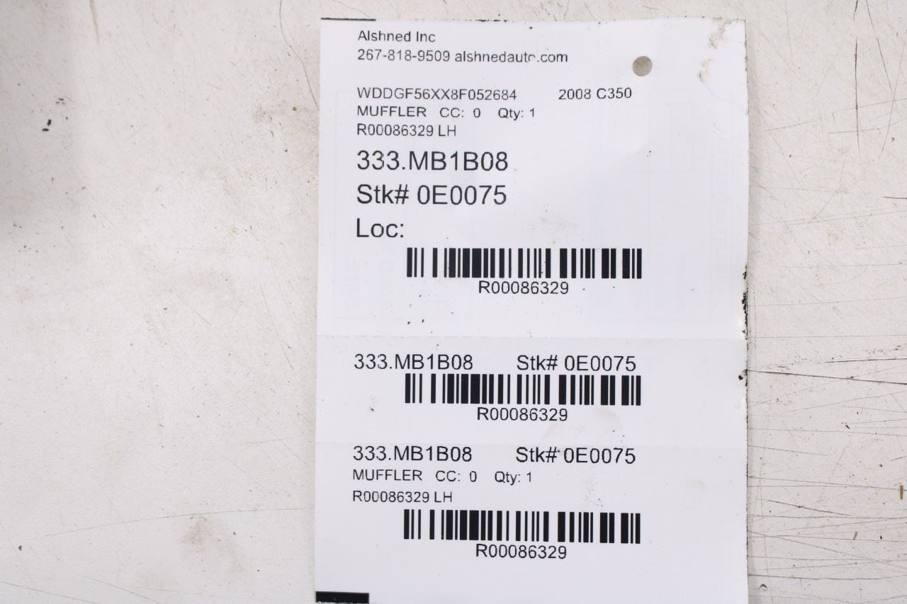2008-2011 Mercedes-Benz C350 Sport 3.5L V6 Rear Left Exhaust System Muffler Pipe13