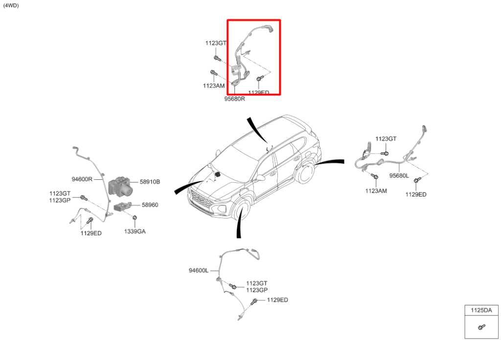 19-20 Hyundai Santa Fe SEL AWD Rear Passenger Right Side ABS Wheel Speed Sensor - Alshned Auto Parts