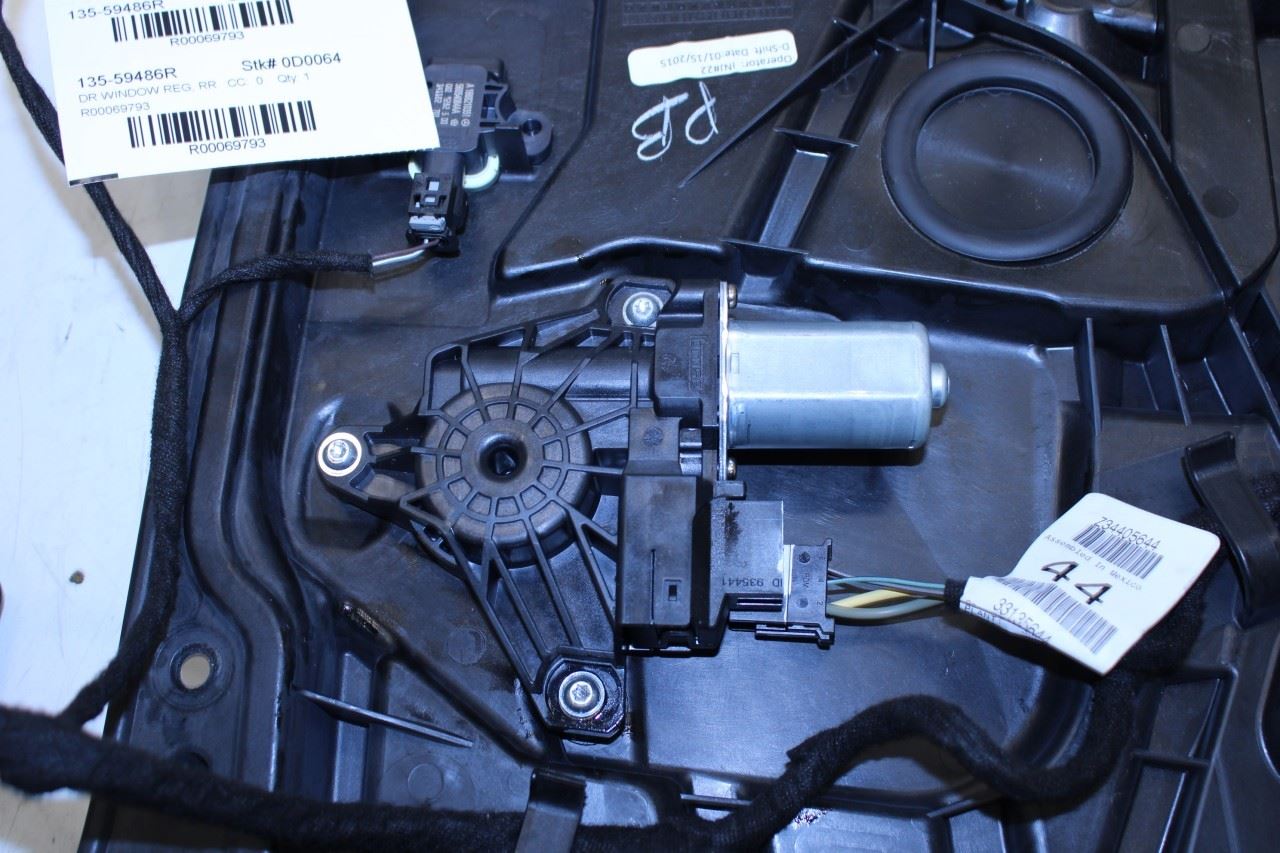 12-15 Mercedes-Benz ML350 RR RH Door Window Regulator w/ Carrier Plate and Motor - Alshned Auto Parts