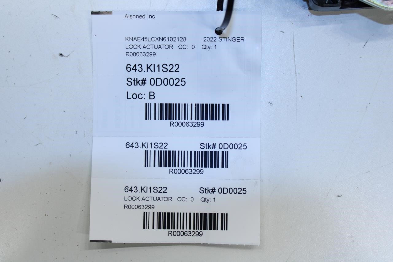 2018-2023 Kia Stinger GT1 Front Left Side Door Lock Latch Actuator 81310J5000 - Alshned Auto Parts