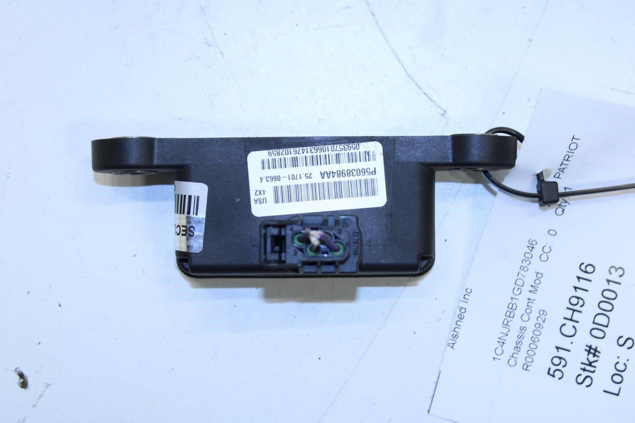 12-17 Jeep Patriot Sport SE Yaw Rate Stability Dynamics Sensor Module 56038984AA - Alshned Auto Parts