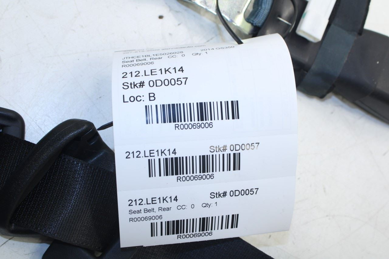 13-16 Lexus GS350 AWD Rear Center 2nd Row Seat Belt Retractor 73480-30291-C1 OEM - Alshned Auto Parts