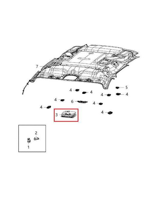 17-20 Chrysler Pacifica Limited Roof Overhead Console Dome Light Lamp 5RU37PD2AI - Alshned Auto Parts