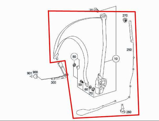 2010 Mercedes-Benz S550 Front RH Side Seat Belt Retractor 221-860-92-85-9C94 OEM - Alshned Auto Parts