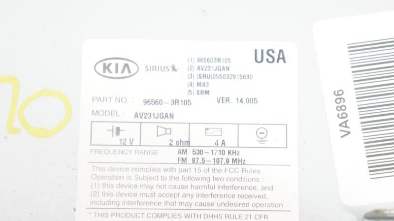 2014-2015 Kia Cadenza Navigation Sirius Radio CD Player Receiver 96560-3R105 OEM8