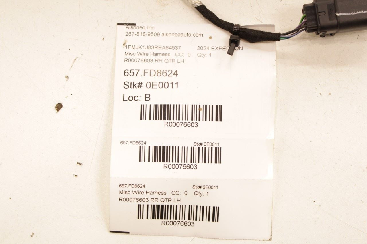 2018-2024 Ford Expedition MAX XLT Rear Left Side Quarter Accessory Wire Harness - Alshned Auto Parts